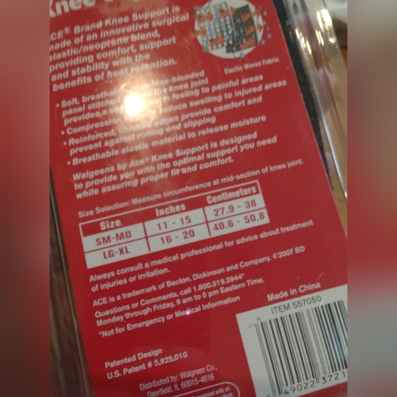 ACE Knee Support S/M New Breathable Compression Support Comfort Stability - Picture 2 of 4